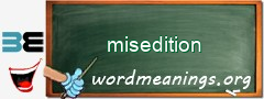 WordMeaning blackboard for misedition